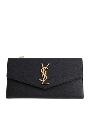Portefeuille Yves Saint Laurent Noir en Cuir - Seconde Main