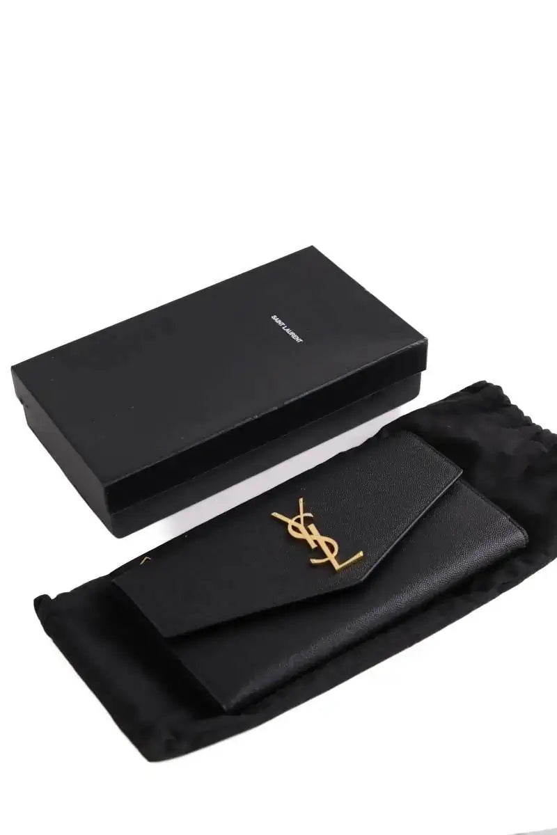 Portefeuille Yves Saint Laurent Noir en Cuir