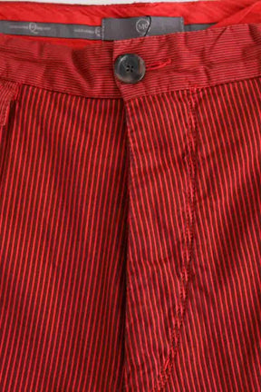 Pantalon droit Alexander McQueen Rouge en Coton