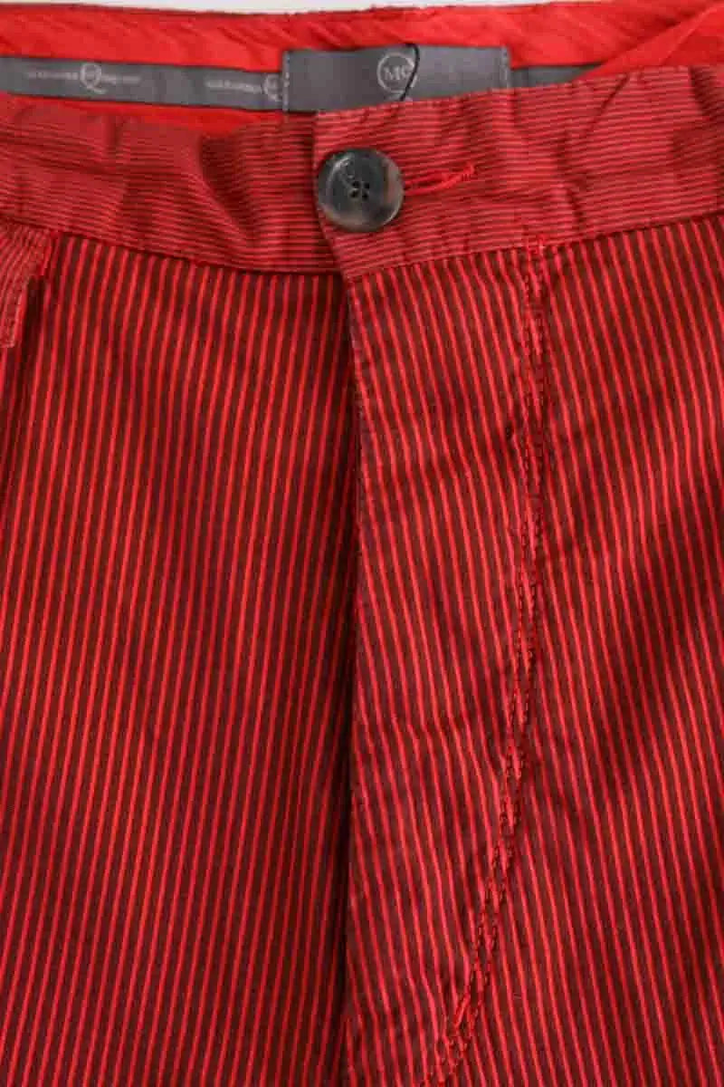 Pantalon droit Alexander McQueen Rouge en Coton