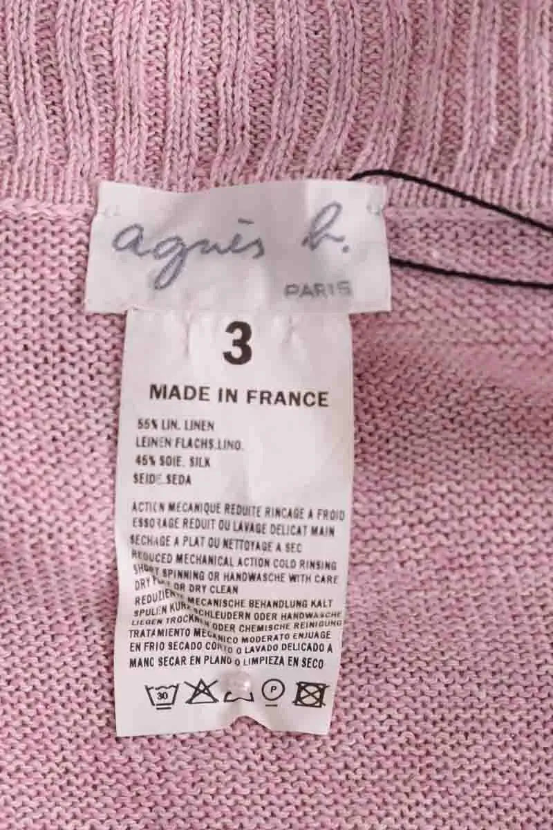 Pull Agnès B. Rose en Lin