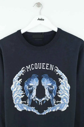 Pull Alexander McQueen Marine en Coton