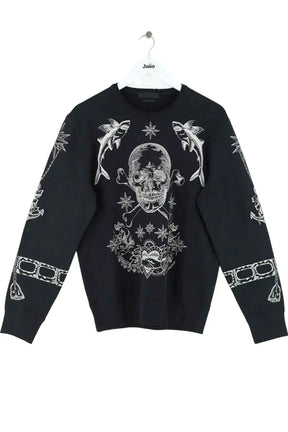Pull Alexander McQueen Noir en Coton, taille M - Seconde Main