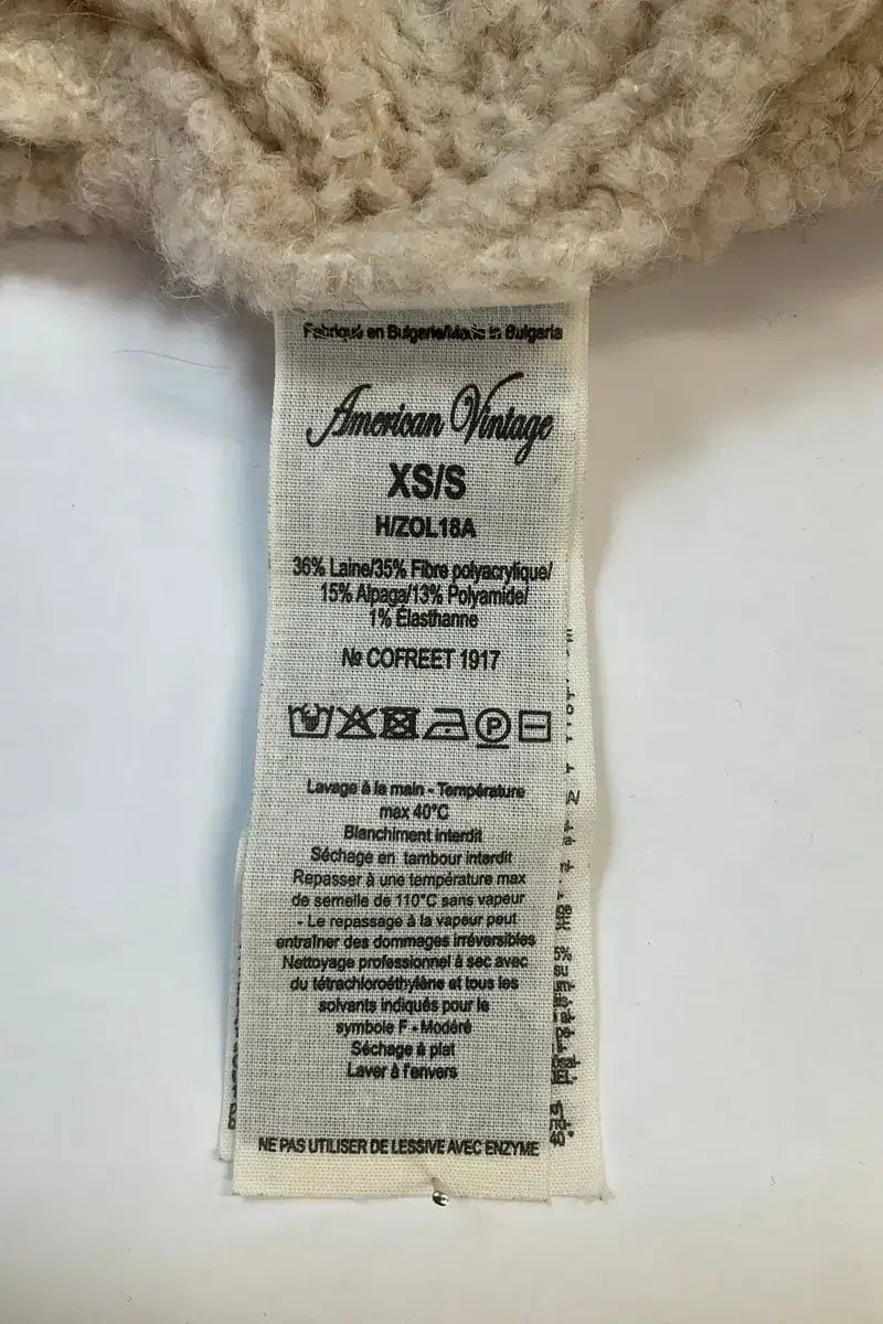 Pull American Vintage Beige en Laine
