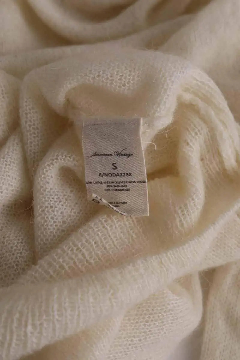 Pull American Vintage Ecru en Laine