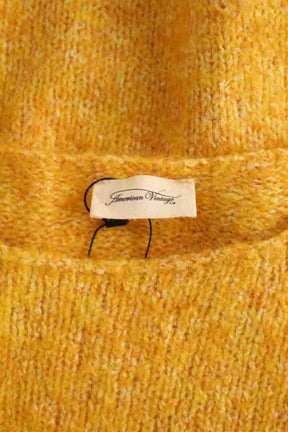 Pull American Vintage Jaune en Laine