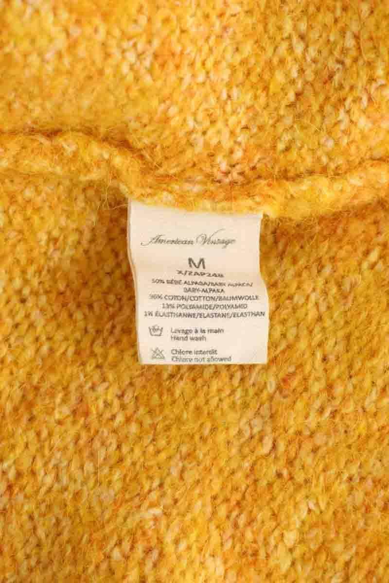 Pull American Vintage Jaune en Laine