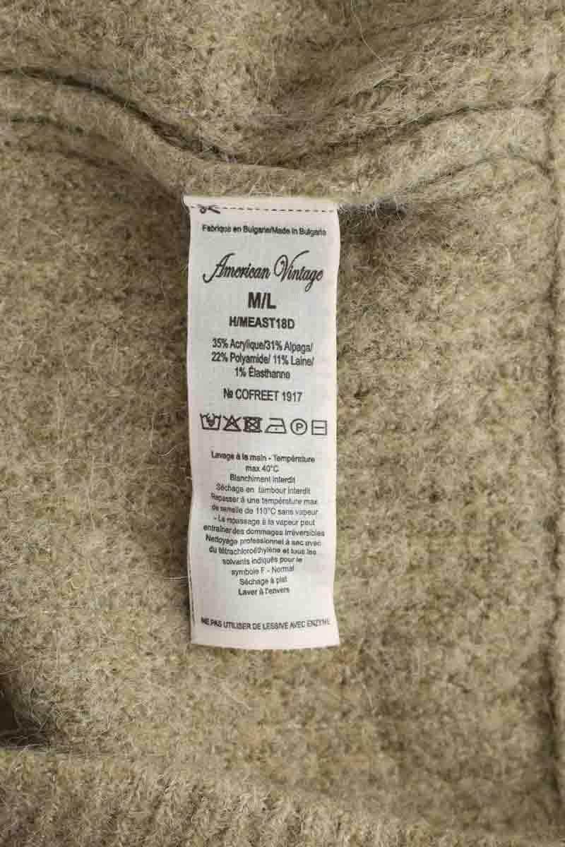 Pull American Vintage Kaki en Laine
