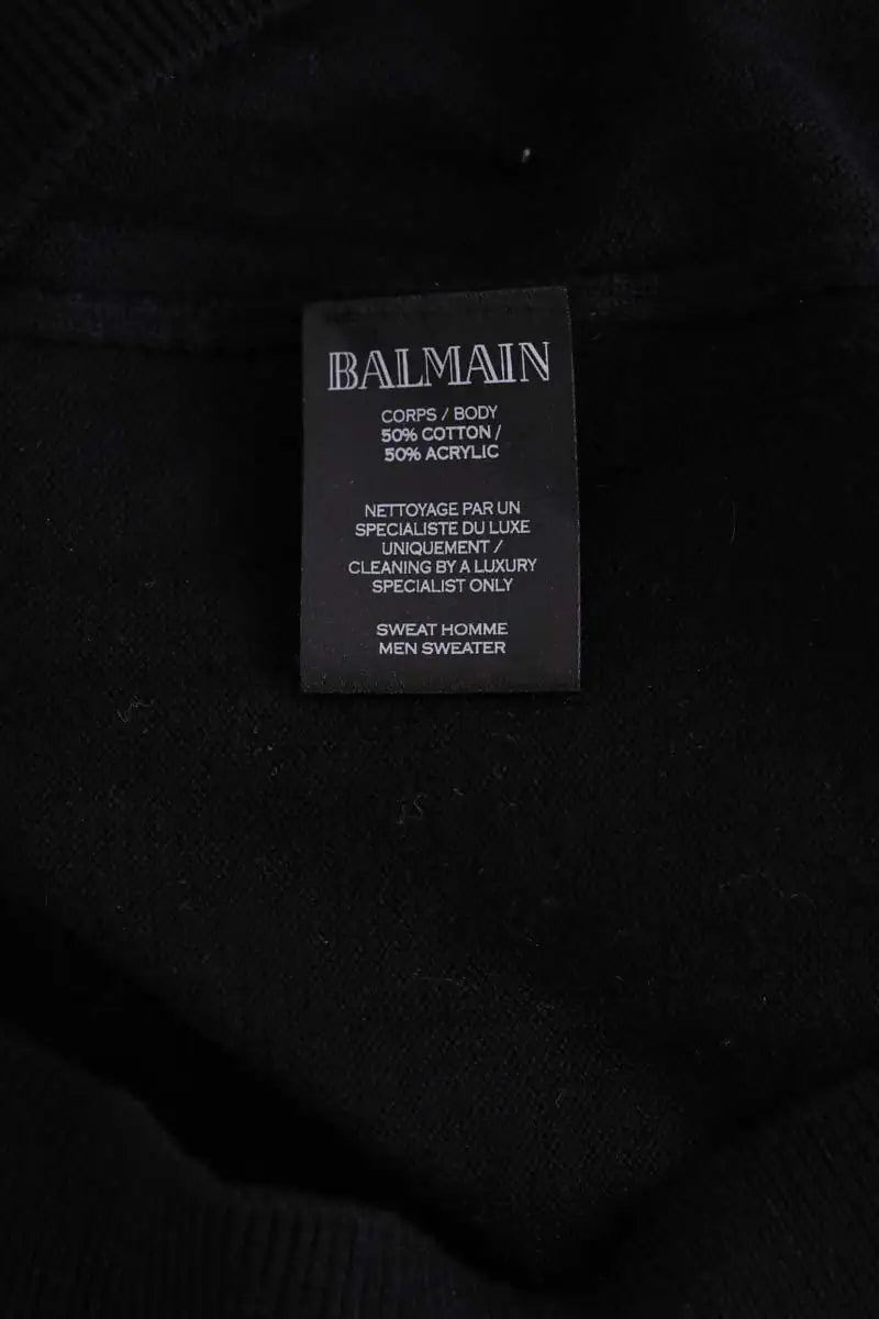 Pull Balmain Noir en Coton