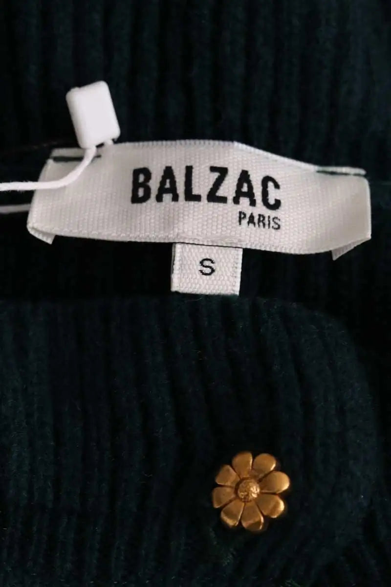 Pull Balzac Paula Vert en Laine