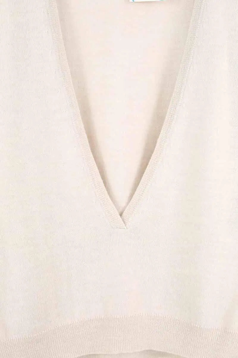 Pull Barbara Bui Ecru en Laine
