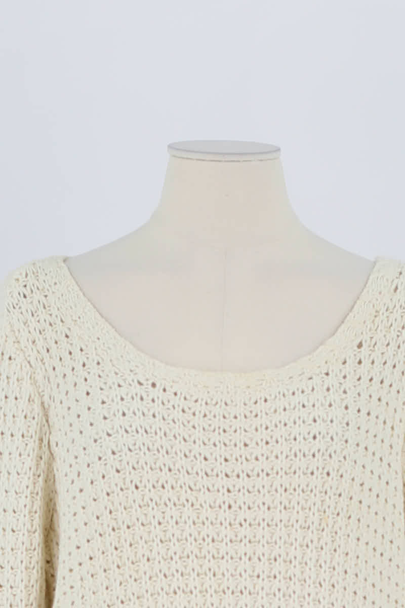 Pull Bash Beige en Laine