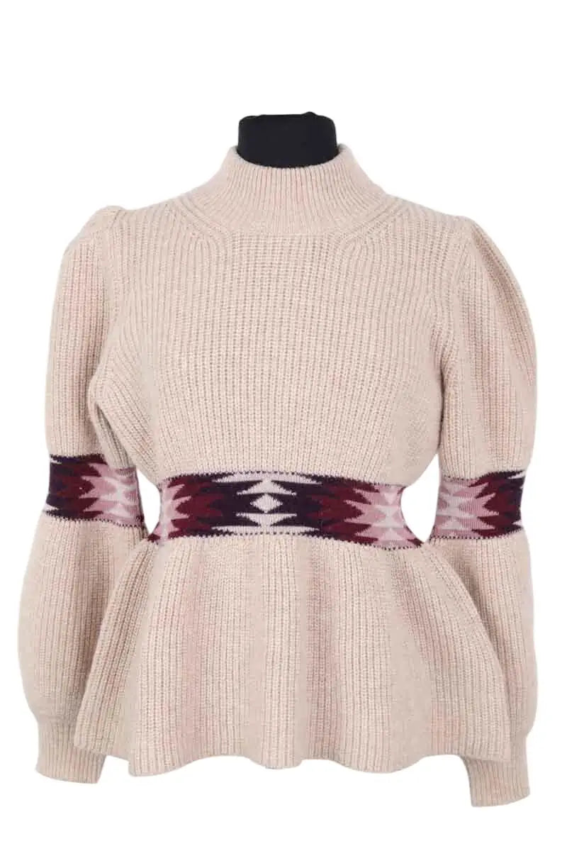 Pull Ba&Sh Beige en Laine, taille S - Seconde Main