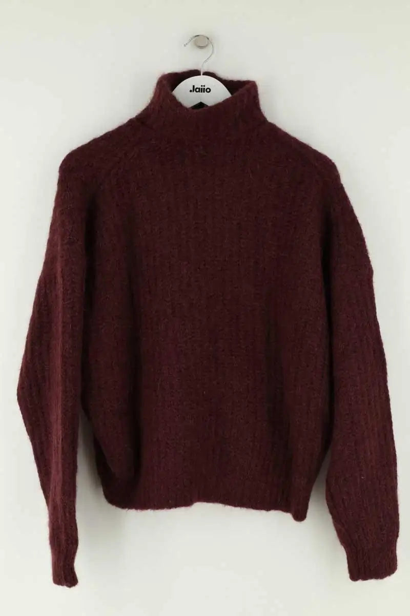 Pull Ba&Sh Bordeaux en Laine