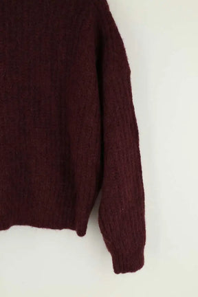 Pull Ba&Sh Bordeaux en Laine