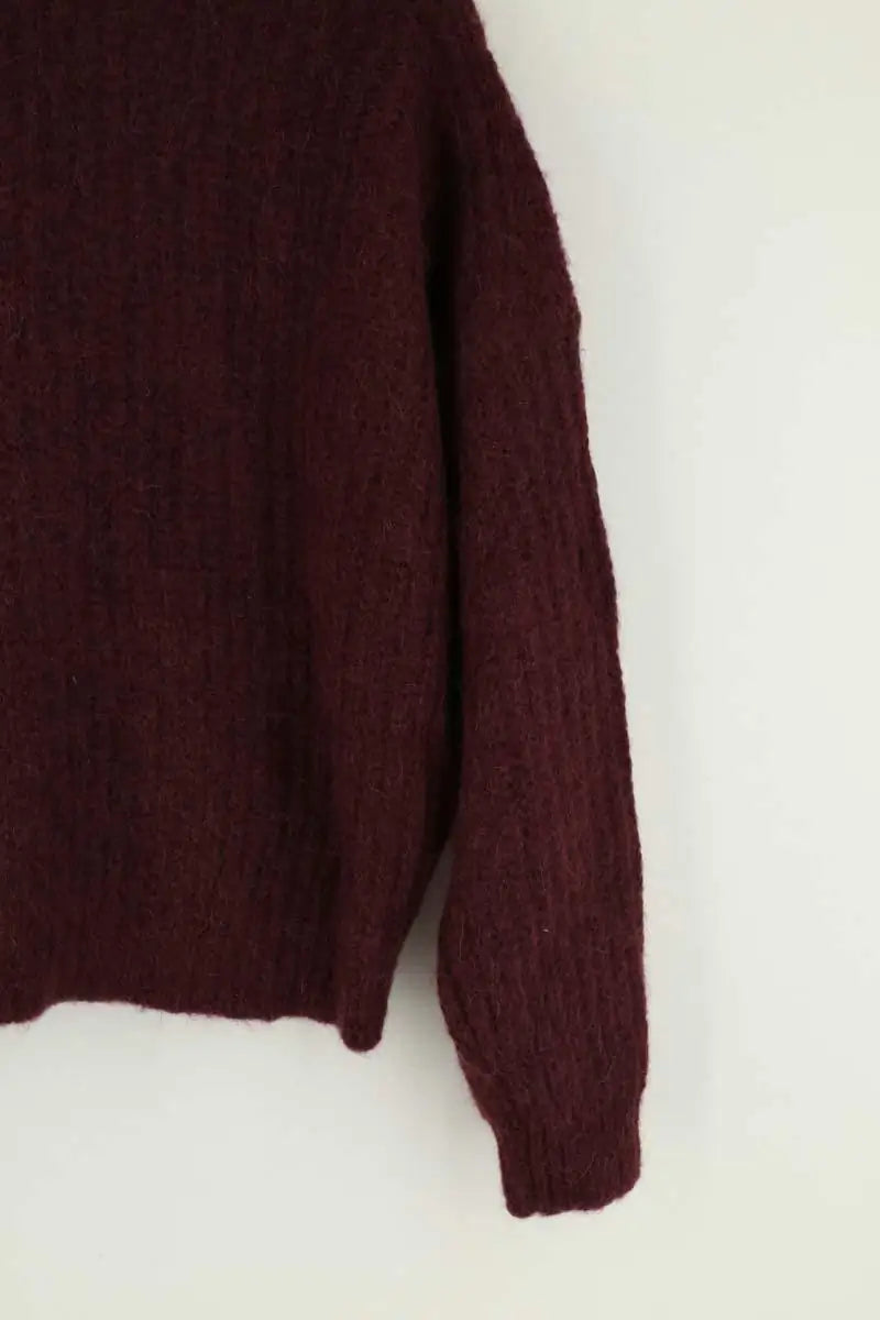 Pull Ba&Sh Bordeaux en Laine