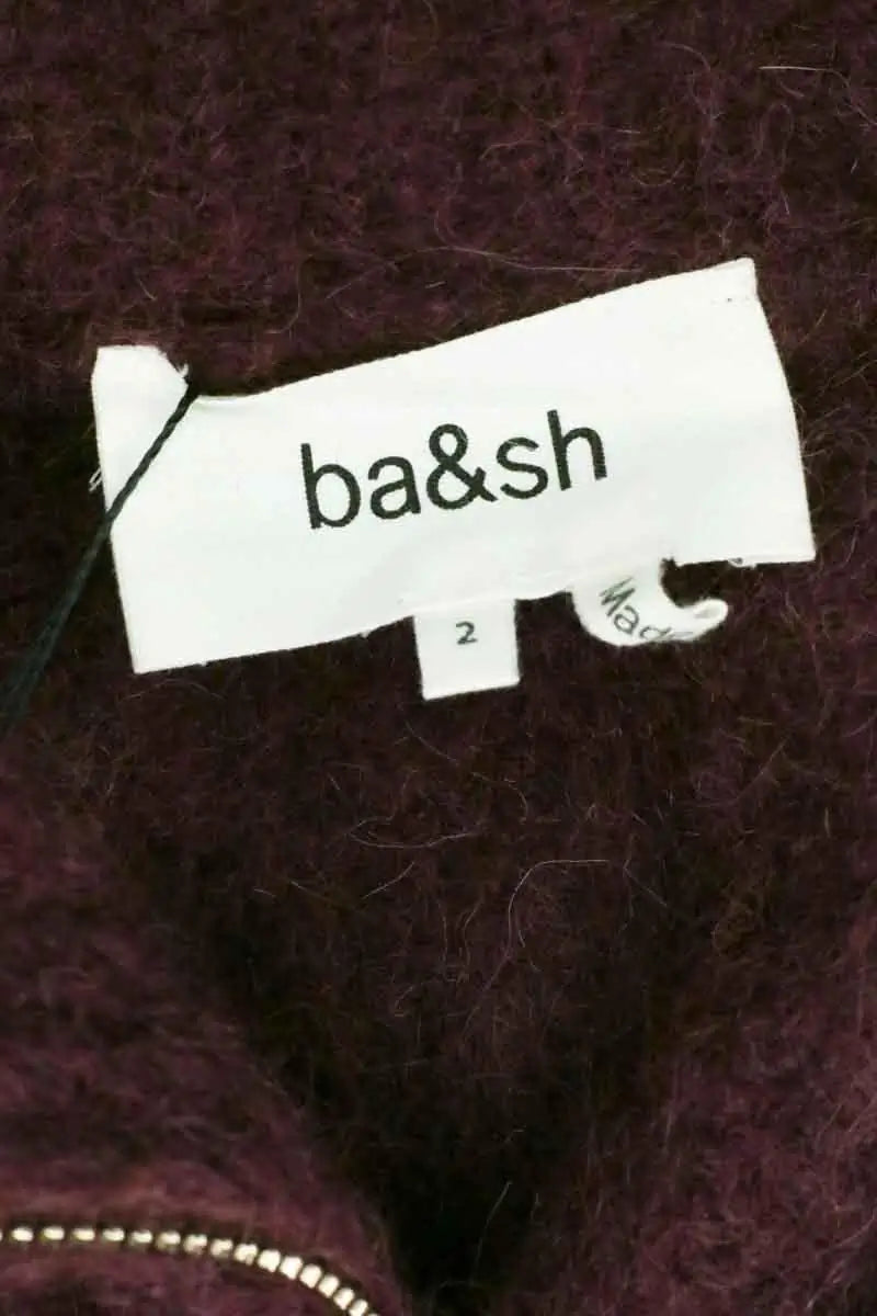 Pull Ba&Sh Bordeaux en Laine