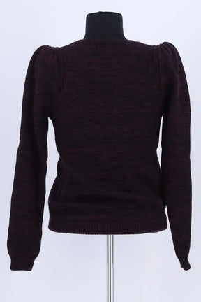 Pull Ba&Sh Bordeaux en Laine