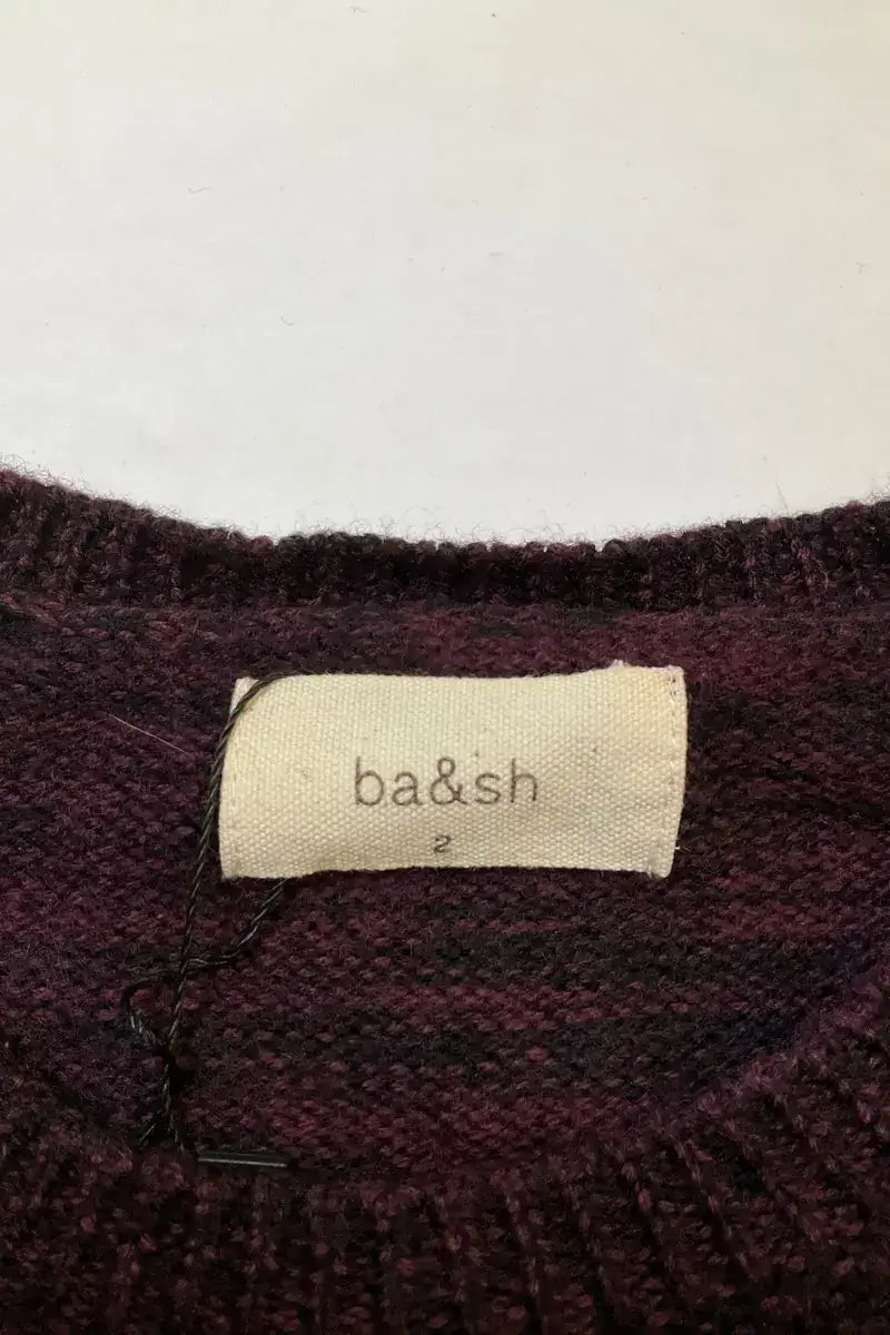 Pull Ba&Sh Bordeaux en Laine