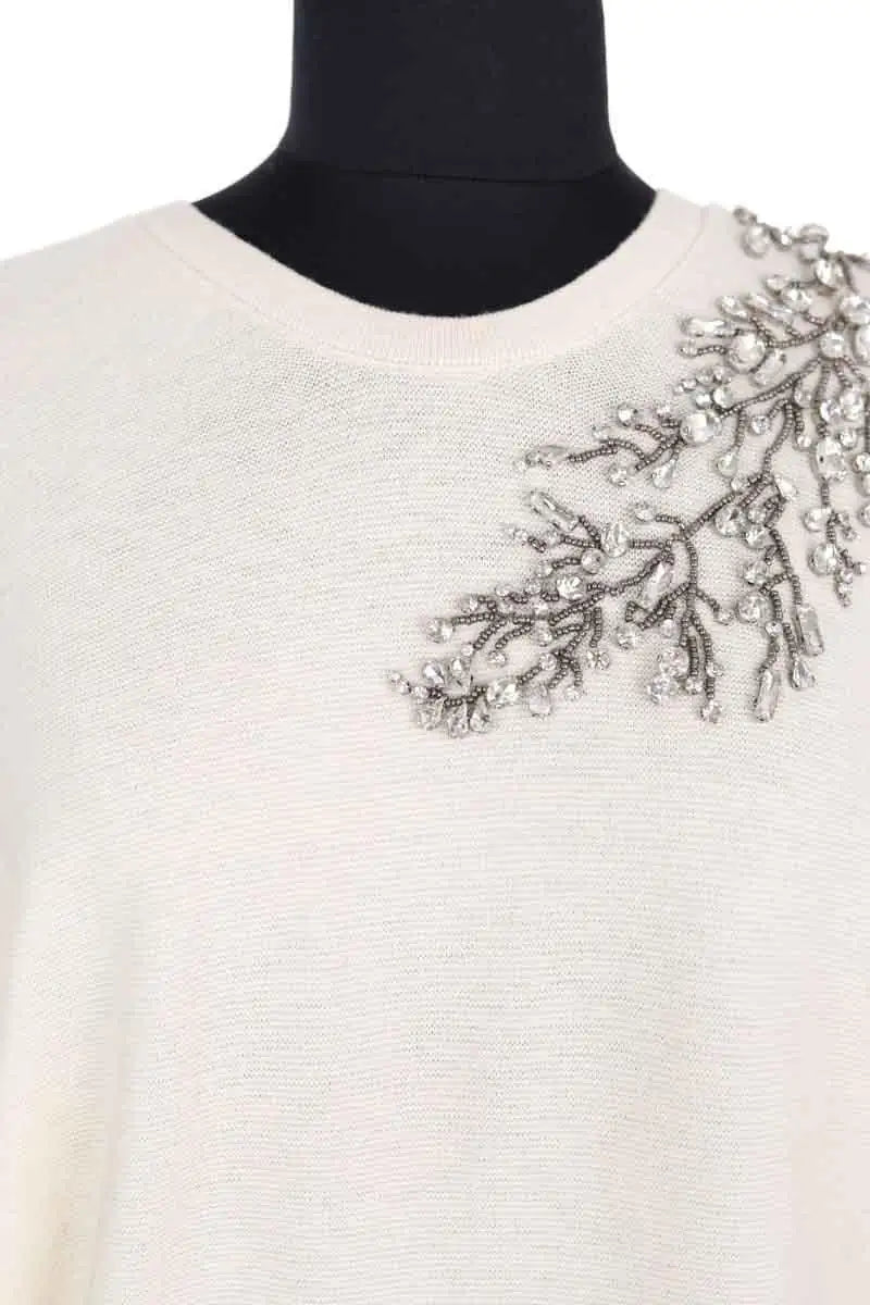 Pull Ba&Sh Ecru en Laine