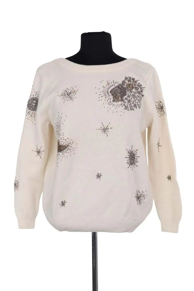 Pull Ba&Sh Ecru en Laine, taille XS - Seconde Main