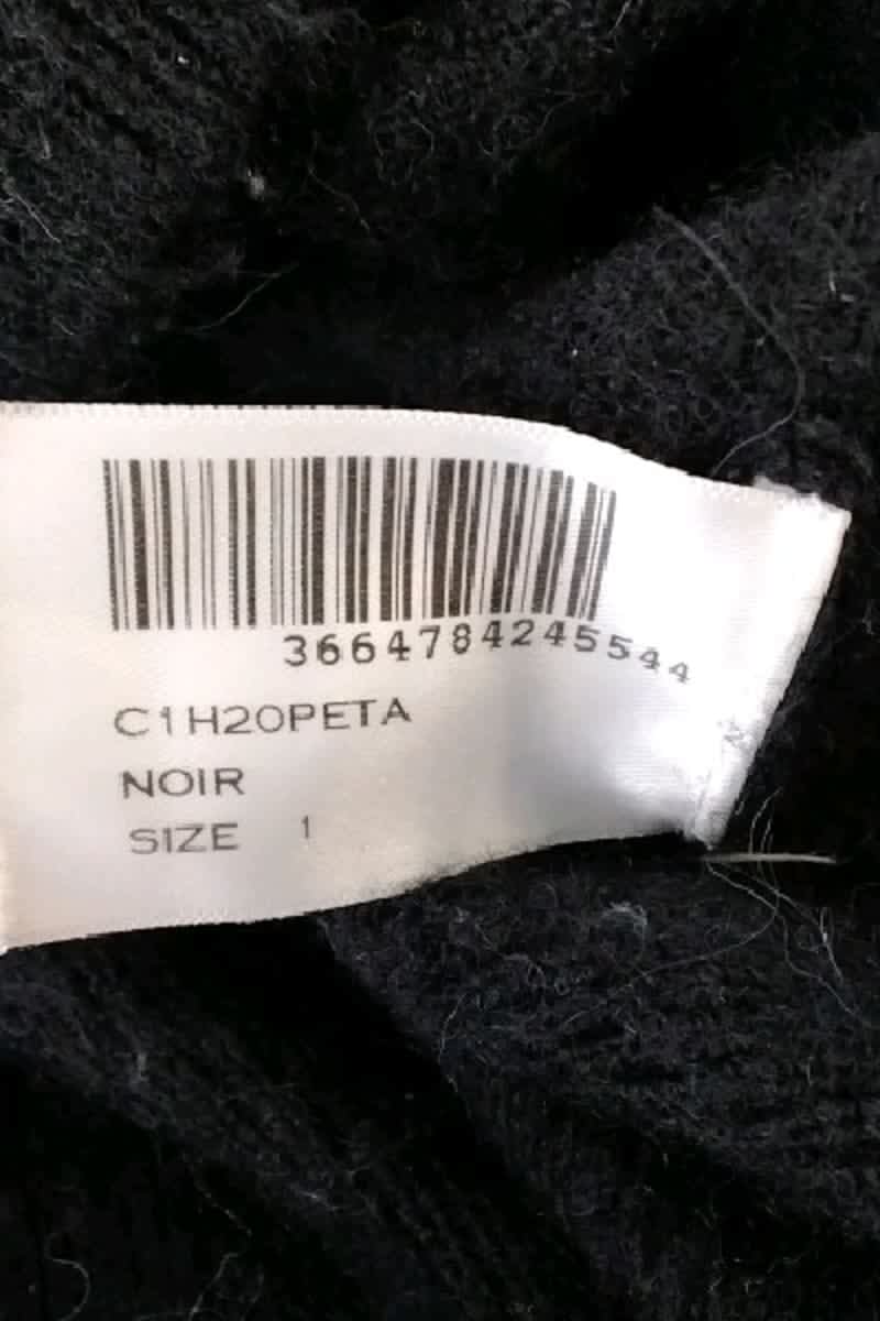 Pull Bash Noir en Laine