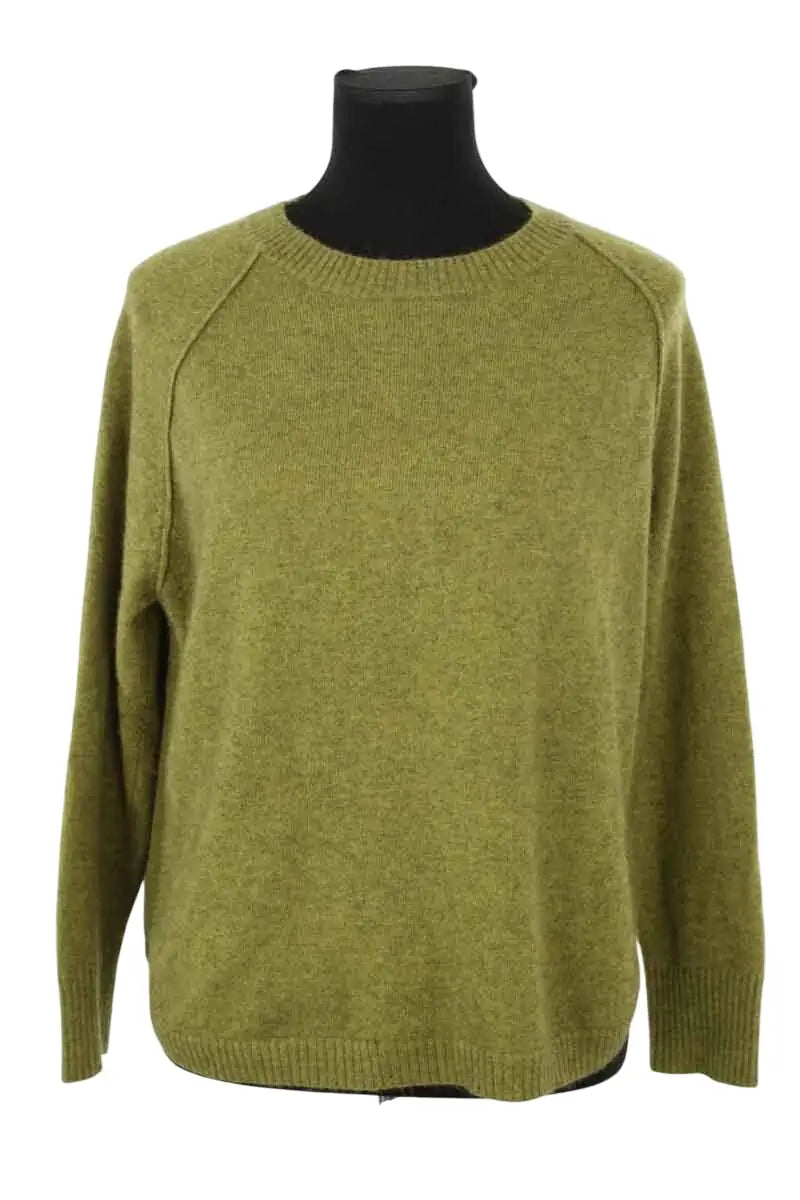 Pull Bella Jones Cliford Kaki en Laine, taille M - Seconde Main