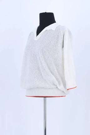Pull Bellerose Blanc en Lin