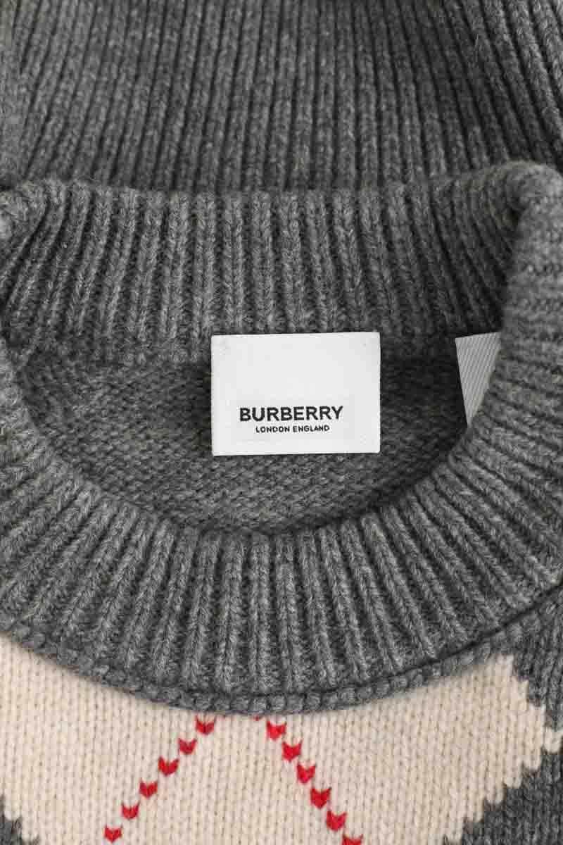 Pull Burberry Gris en Laine