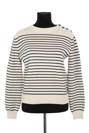 Pull Celine Blanc en Coton, taille XS - Seconde Main