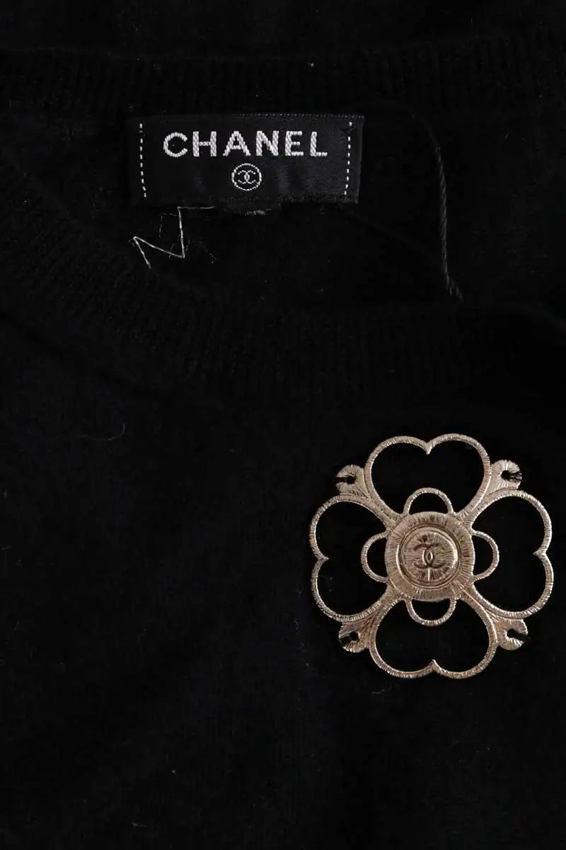 Pull Chanel Noir en Cachemire