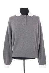 Pull Claudie Pierlot Gris en Cachemire, taille S - Seconde Main