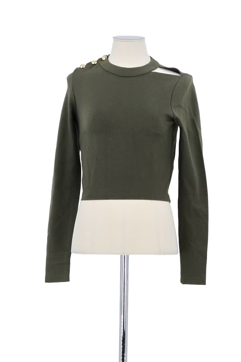 Pull Claudie Pierlot Kaki en Viscose, taille S - Seconde Main