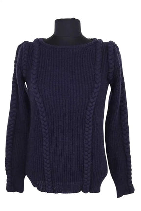 Pull Claudie Pierlot Marine en Synthétique, taille S - Seconde Main