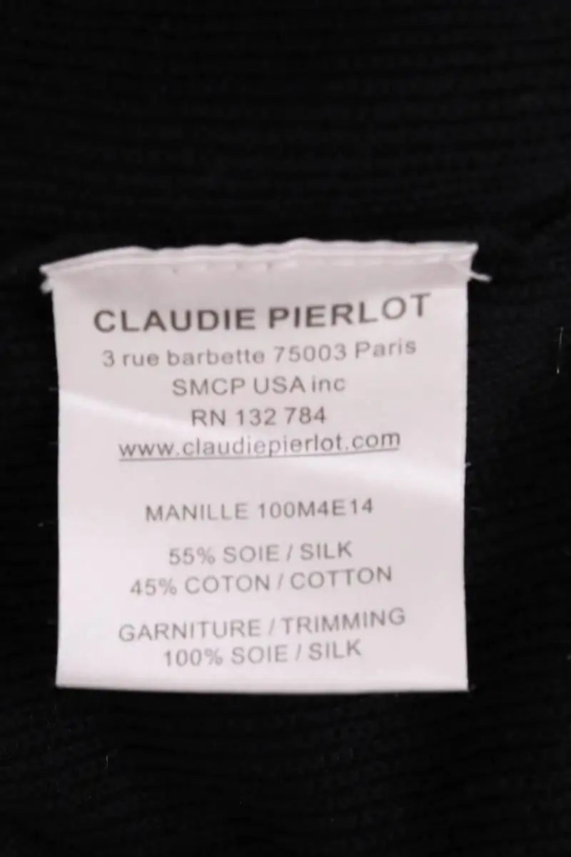 Pull Claudie Pierlot Noir en Soie
