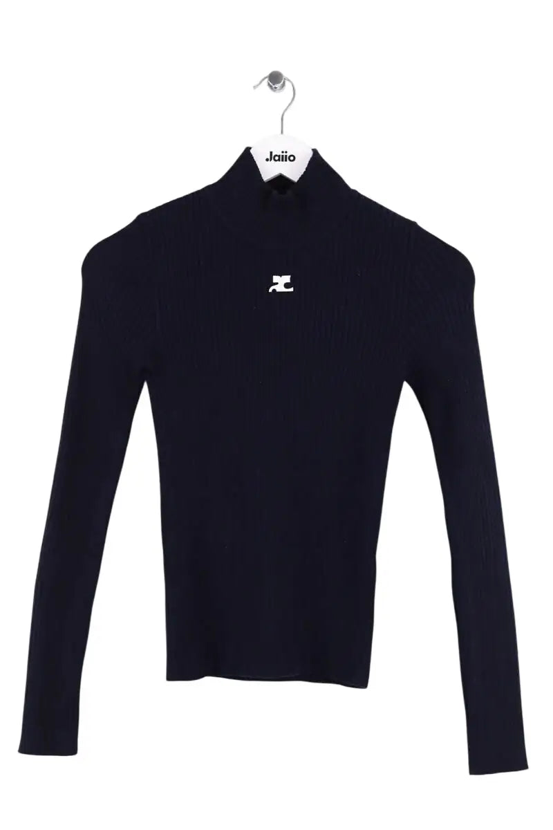 Pull Courrèges Bleu en Synthétique, taille S - Seconde Main