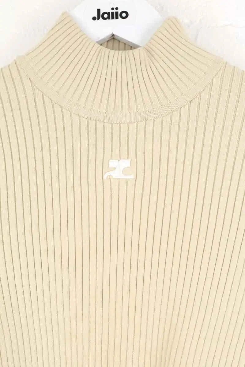 Pull Courrèges Ecru en Viscose