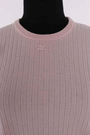 Pull Courrèges Rose en Laine