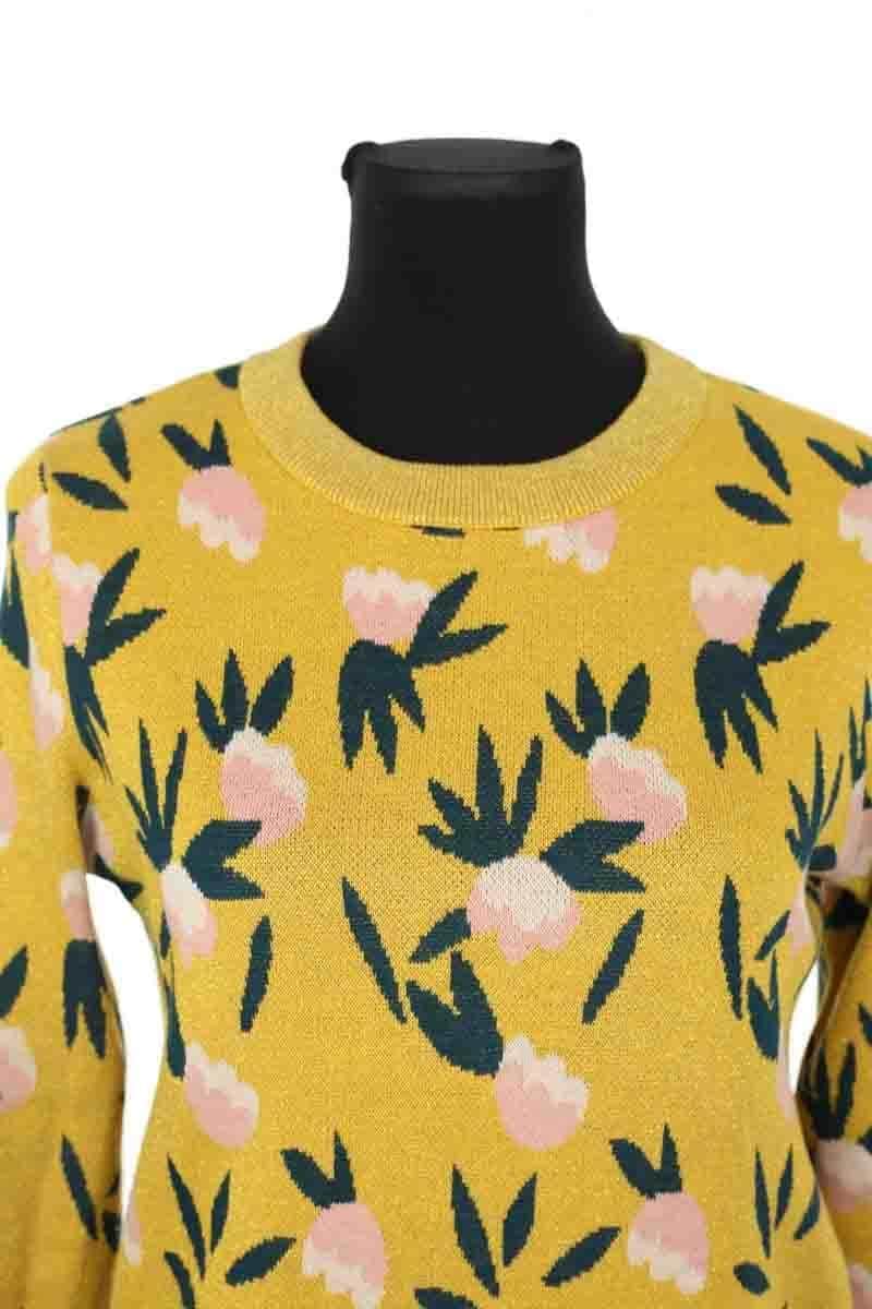Pull Des Petits Hauts Jaune en Coton