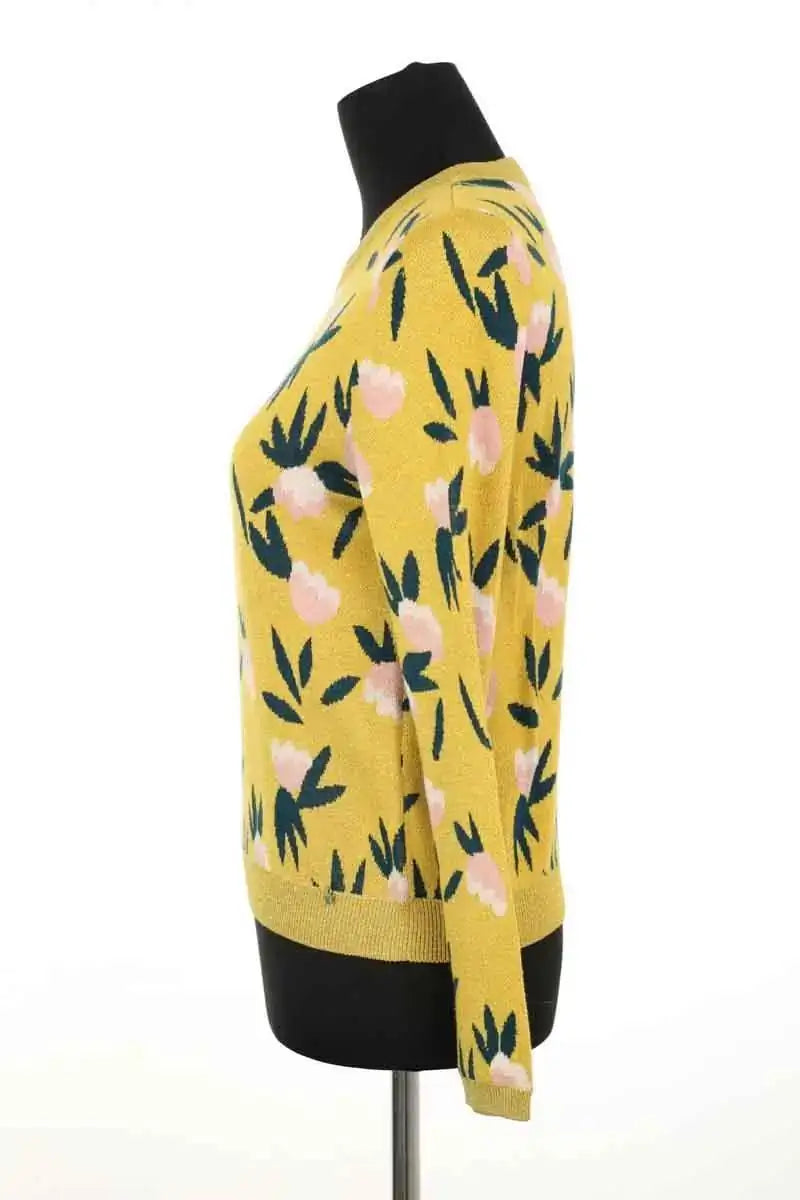 Pull Des Petits Hauts Jaune en Coton