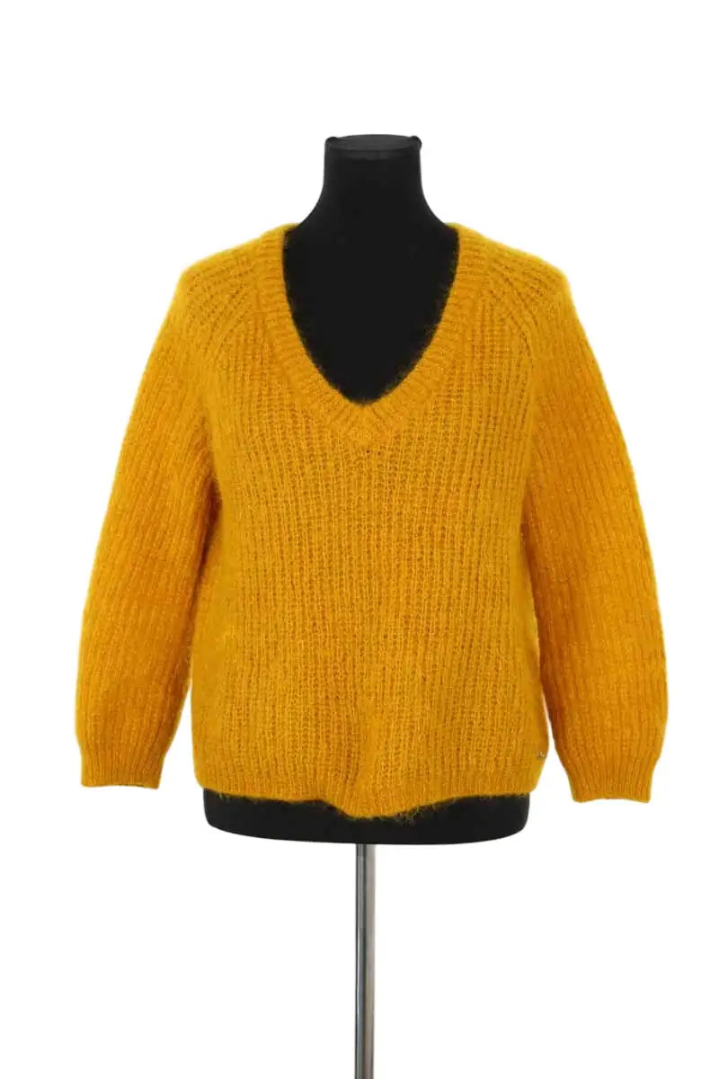Pull Des Petits Hauts Jaune en Laine, taille S - Seconde Main