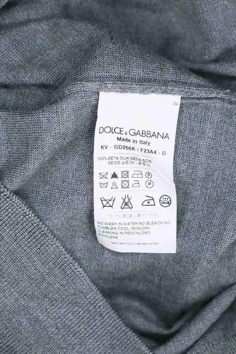 Pull Dolce & Gabbana Gris en Soie