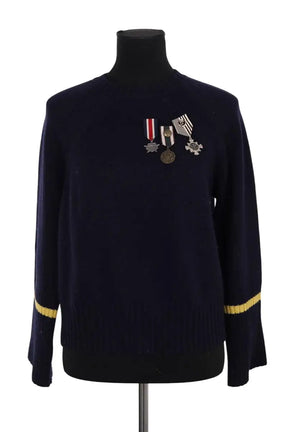 Pull Ermanno Scervino Marine en Laine, taille S - Seconde Main