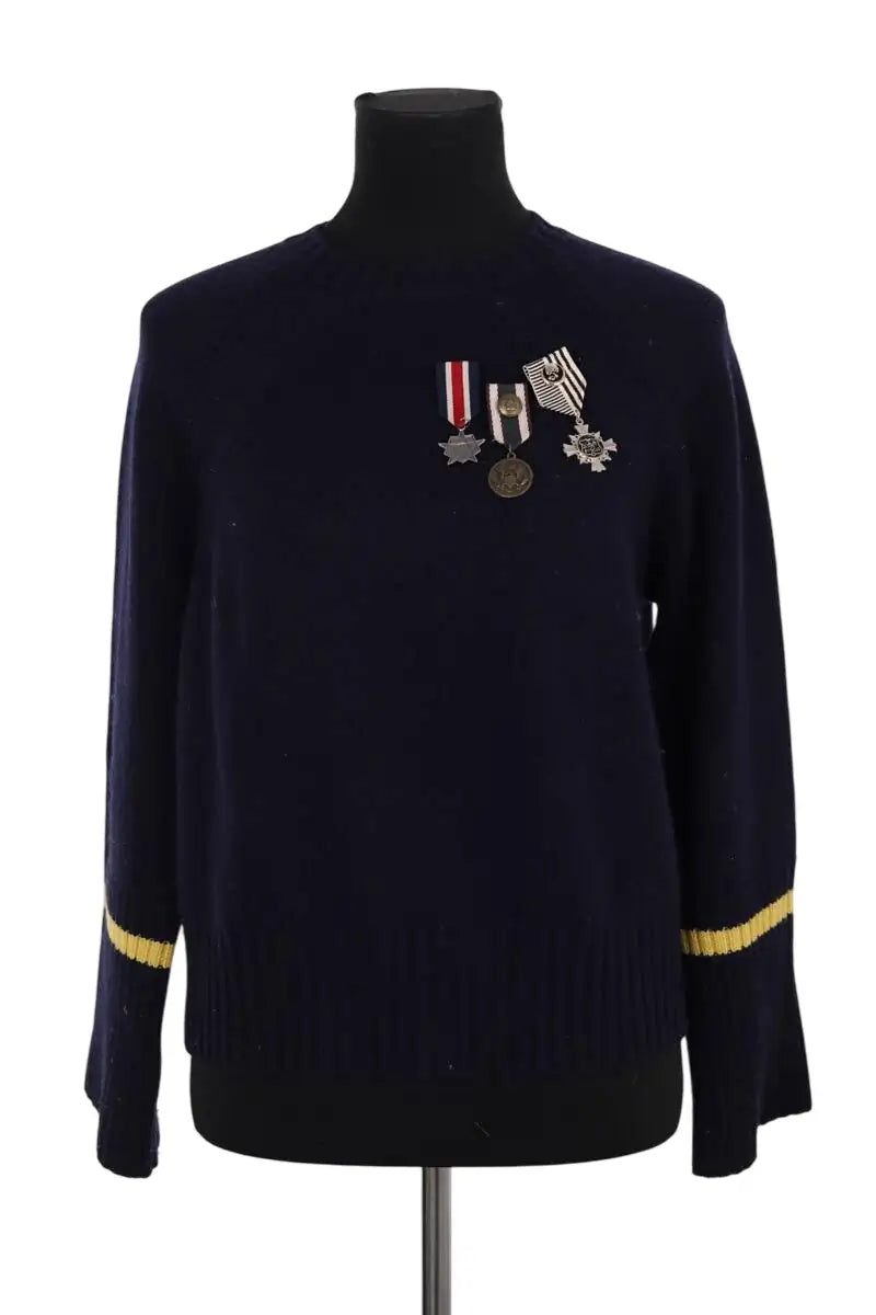 Pull Ermanno Scervino Marine en Laine, taille S - Seconde Main