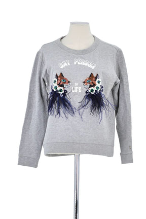 Pull Essentiel Antwerp Gris en Coton, taille S - Seconde Main