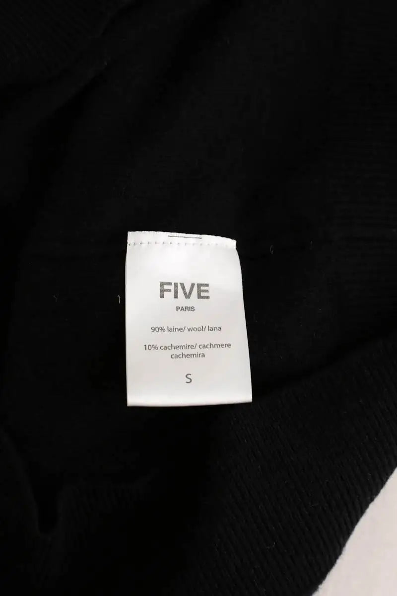 Pull FIVE Noir en Laine