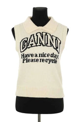 Pull Ganni Beige en Laine, taille S - Seconde Main