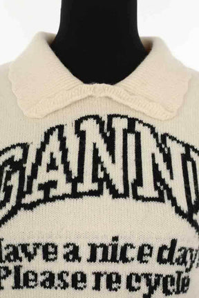 Pull Ganni Beige en Laine