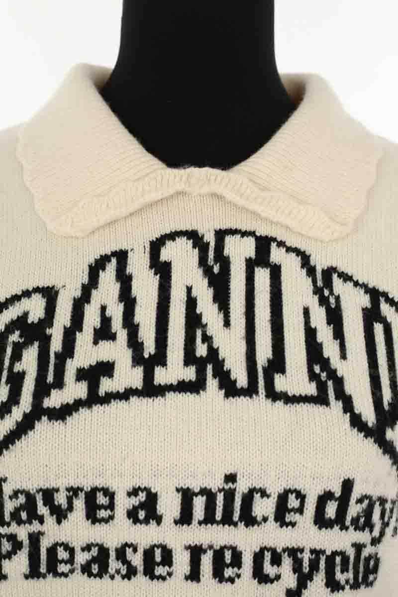 Pull Ganni Beige en Laine