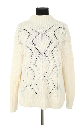 Pull Gerard Darel Ecru en Laine, taille S - Seconde Main